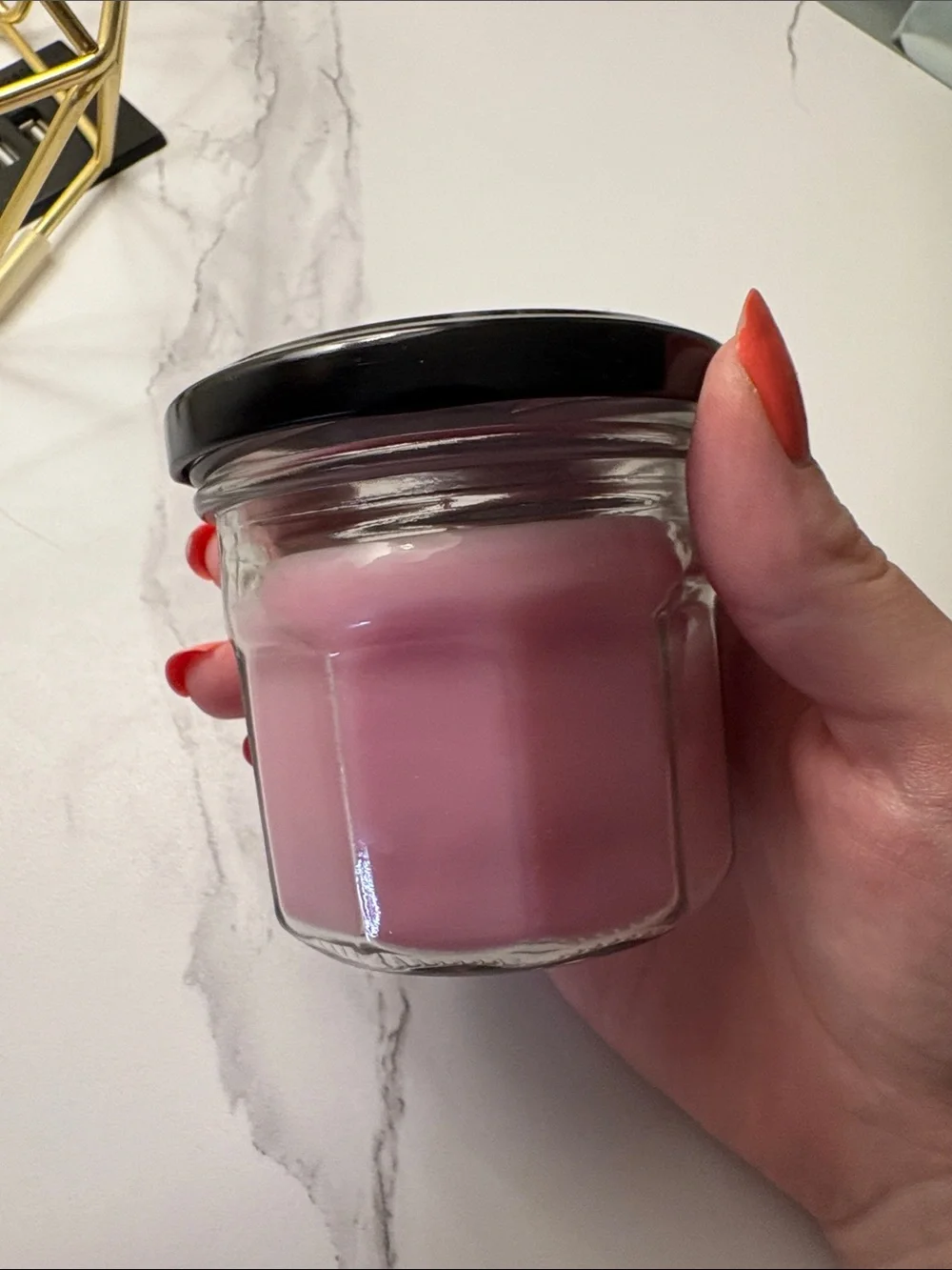 Pink/purple candle, unused